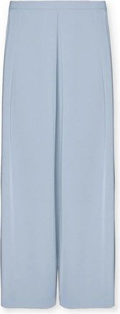 Elena Miro Broeken, Dames, Grijs, 5Xl, Wijde broek met plooien