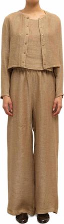 Leset Stella Wide Leg Pant In Honey