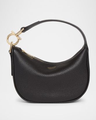 Ferragamo Smile Grainy Leather Top-Handle Bag