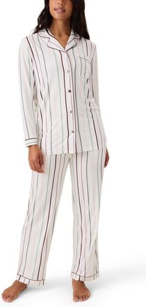 Kindred Bravely Clea Long Sleeve Pajama Set in Classic Stripe at Nordstrom, Size X-Large