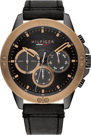 Tommy Hilfiger Mens Men Watch 1791893 - Black Leather - One Size