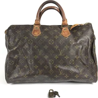 Louis Vuitton Brown Monogram Canvas Boston Bag Handbag Tote Bag (Pre-Owned)
