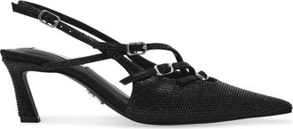 Steve Madden Slingback Liana - Dames - Schoenen - Zwart - Maat: 38 1/2 EU Zijde