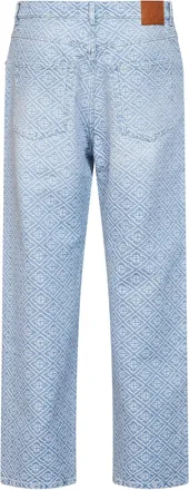 Casablanca Mens Jeans Washed Monogram Light Blue Cotton