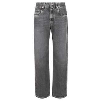 Brunello Cucinelli Vaqueros rectos - Jeans - Mujer - Gris - M