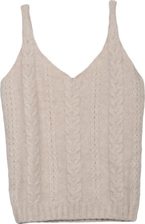 KANGRA Top van wol - Dames - Tops zonder mouwen - Beige - S - Wol - Tops