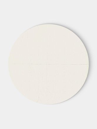 Volga Linen Double Hem-Stitch Linen Check Round Tablecloth (86.5in/2.2m)