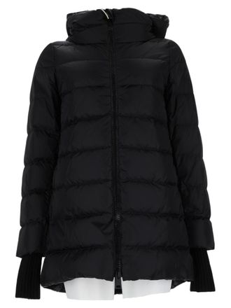 Herno Quilted Puffer Jacket with High Collar and Ribbed Cuffs