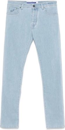 Jacob Cohen Slim Fit Lichtblauwe Jeans met Scheuren - Heren - Slim Fit Jeans - Blauw - W30 - Katoen - Jeans