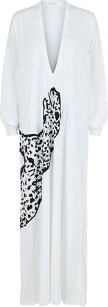 Ferragamo V-Neck Oversized Maxi Dress