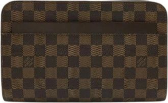 Louis Vuitton Pre-owned Damier Canvas Clutch Bag N51993 - Heren - Vintage Clutch - Bruin - ONE Size - Vintage