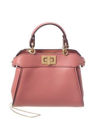 Fendi Fendi Nano Peekaboo Leather Clutch