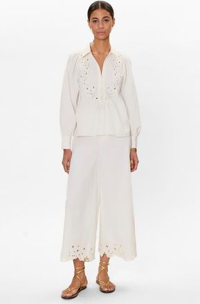 Rebecca Taylor Rachelle Pant in Ivory at Nordstrom, Size X-Small