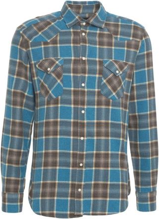 Bastoncino Checkered Design Mens Shirt With Dual Chest Pockets