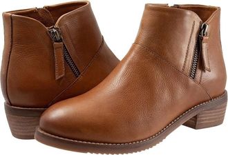 Softwalk Womens Softwalk Roselle Boots Luggage Leather Ankle Bootie HAWK3021