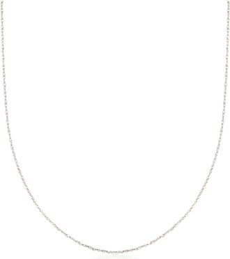 Ross-Simons 0.7mm 14kt White Gold Rope-Chain Necklace