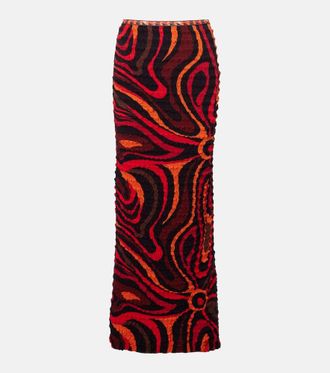 Pucci Occhi smocked maxi skirt