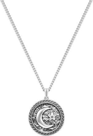 Vincero Mens Crescent Moon Pendant Necklace in Silver at Nordstrom
