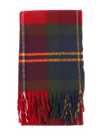 Barbour Deanna tartan-fringed scarf - women - Polyester - One Size - Red