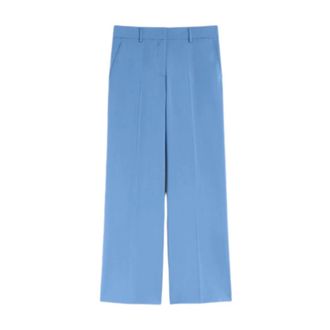 Max Mara Wide Trousers, female, Blue, Size: XS Wide Trousers
