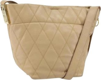 Givenchy Pre-owned GV Bucket Bag - Dames - Vintage Schoudertas - Beige - ONE Size - Leer - Vintage