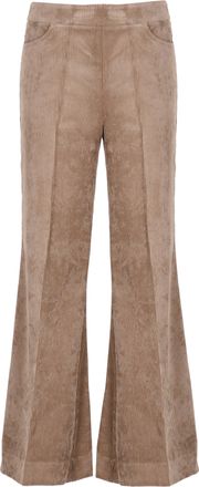 D.exterior Brown High-Waist Corduroy Flared Pants