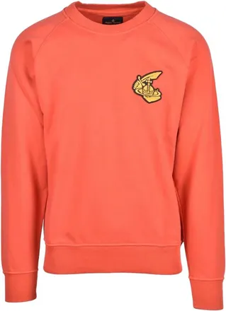 Vivienne Westwood Hoodies & sweatvesten, Heren, Rood, S, Katoen, Felpa Over Girocollo