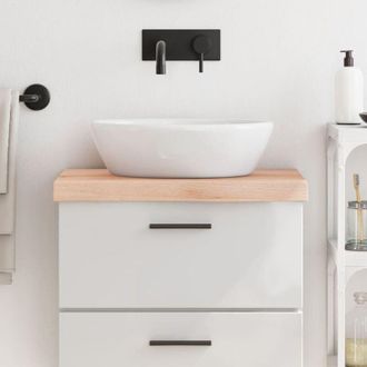 vidaXL Furniture Limited - Encimera De Ba&ntilde;o Madera Maciza Sin Tratar