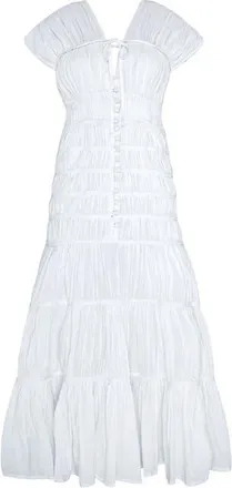 Brunna.Co The Srikandi Ruffle Maxi Dress in White at Nordstrom, Size Medium P