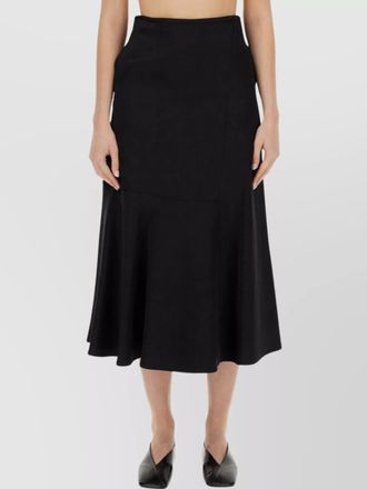 Jil Sander silk blend regular-fit a-line skirt