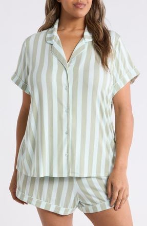 Nordstrom Moonlight Eco Short Pajamas in Green Desert Porto Stp at Nordstrom, Size 2X