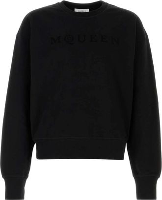 Alexander McQueen Zwarte Katoenen Sweatshirt - Heren - Sweatshirts - Zwart - XL - Katoen - Hoodies & sweatvesten