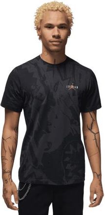 Nike Jordan Mens Core Blank Short Sleeve Crew GEL ASW - - Medium Ash / Off Noir / Gym Red Size 3XL