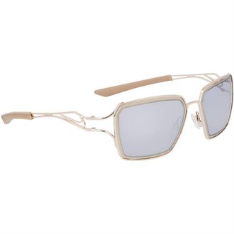Nike Unisex zonnebril voor volwassenen met vierkant prisma (Goud/Zilver/Goud)