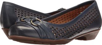 COMFORTIVA Posie Laser Softspots Womens Shoes Navy/Marine Blue : 7.5 WW (EE), Leather