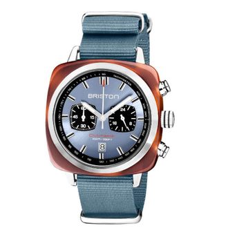 Briston Clubmaster Blue Dial Mens Watch 20142.SA.TS.25.NIB