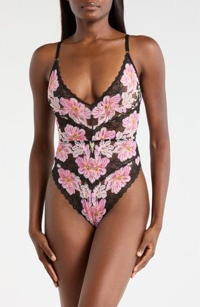 Kilo Brava Floral Lace Teddy in Printed Primrose at Nordstrom, Size 3X-Large