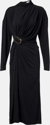 Bottega Veneta Gathered crepe jersey midi dress