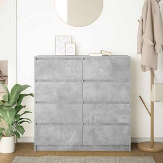Berkfield Home Sideboard Concrete Grey 100x35x99 cm Engineered Wood | Size: 100 x 35 x 99 cm