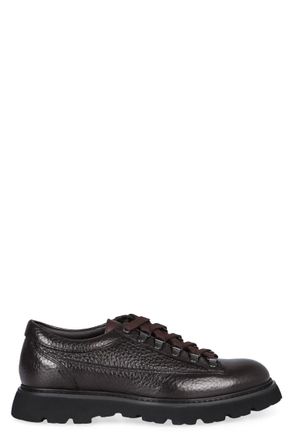 Doucal's Brown Solid Lace Ups Shoes
