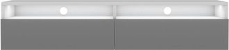 Selsey Selsey - REDNAW - Mobile TV - 140 cm - bianco opaco / grigio lucido - con LED - scandinavo - moderno