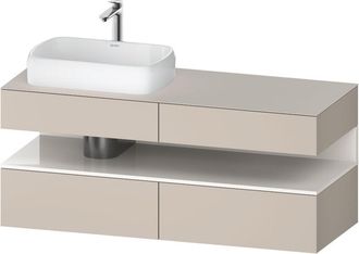 Duravit Duravit - Qatego Consola Mueble Bajo Lavabo, 2 Cajones, 2 Cajones