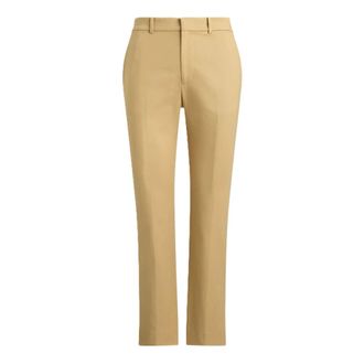Ralph Lauren Pantalones rectos entallados de algod&oacute;n - Trousers - Mujer - Beige - 2XS