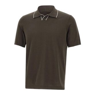 KANGRA V-neck Knitwear, male, Brown, Size: 2XL Polo Shirt