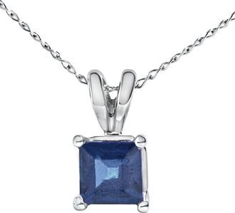 House of Brilliance Haus Of Brilliance Colorful Gemstones 14K 0.65 Ct. Tw. Sapphire Pendant Necklace
