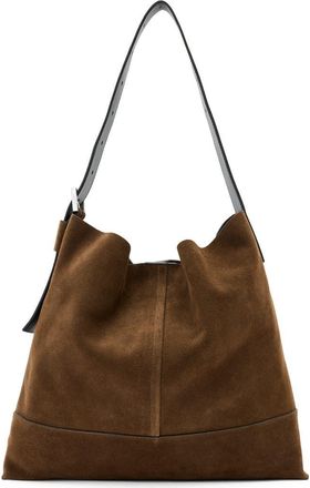 AllSaints Medium Asha Suede Hobo Bag in Fango Brown at Nordstrom