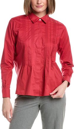Brooks Brothers Poplin Placket Relaxed Blouse