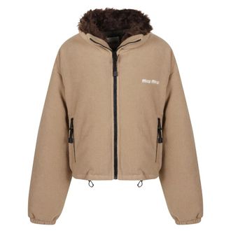 Miu Miu Blouson - Dames - Jassen - Bruin - S - Jassen