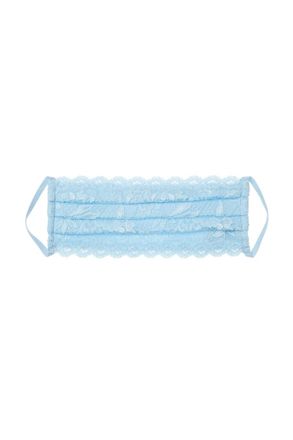 Cosabella Womens Never Say Never Pleated Face Mask In Sorrento Blue