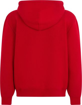 Celine Mens Sweater Bright Red Cashmere-Wool Blend Jumpers